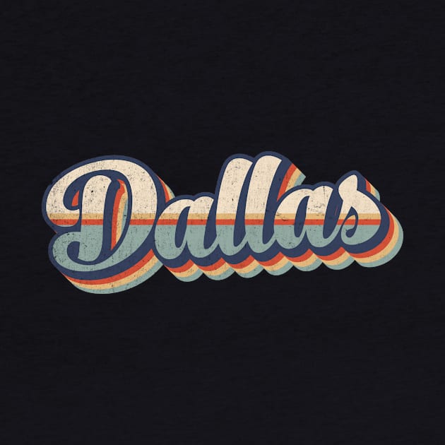 Dallas // Retro Vintage Style by Stacy Peters Art